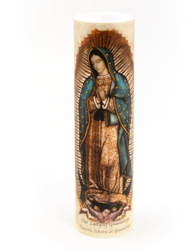 THE SAINTS COLLECTION Our Lady of Guadalupe, LED Flameless Devotional Prayer Candle