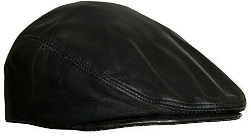Infinity Leather Echtes Aus Leder Ivy Barett Zeitungsjunge Gatsby Golf Cabbie Schiebermütze