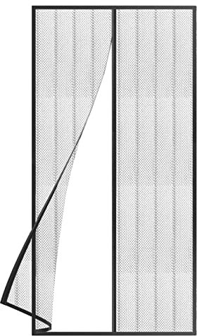 Grafner magnetisches Tür Fliegengitter, 100 x 210 cm, kinderleichte Klebemontage ohne Bohren, Magentvorhang für Balkontür Terrassentür Kellertür Schiebetür, Magnetvorhang Moskitonetz Magnet Tür