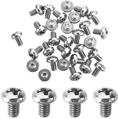 MroMax M2 x 3 mm viti a macchina Pan Phillips a croce vite 304 in acciaio inox bulloni di fissaggio argento grigio 30 pezzi