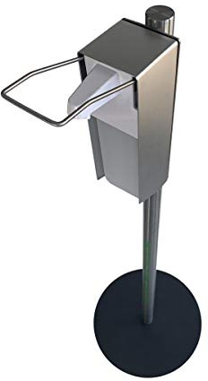 Mobile Hygienestation HS-100 für z.B Desinfektionsmittel oder Handpflegeprodukte, 1000ml Behälter Anthrazit