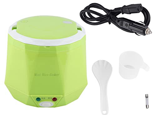 Vaporizador Portátil Multifuncional para Alimentos, Mini Olla Eléctrica de 1,6 L para Uso en Camiones, Ollas Arroceras de 24 V Y 140 W, Pequeños Electrodomésticos(Verde)