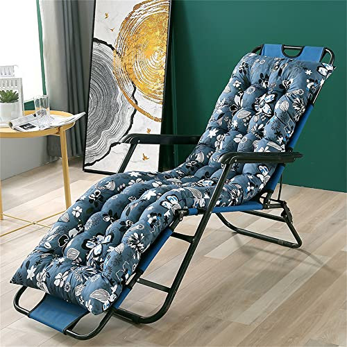 Morbuy Verdicken Deckchair Auflagen für Gartenliegen, Sonnenliege Kissen Tragbare Garten Innenhof Gepolstertes Bett Relax-Liegestuhl Sitzauflage für Sofa, Außen,Innen (53x168cm,Blütenblatt)