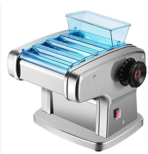 MOLVUS UK Plug Stainless Steel Electric Pasta Maker Cutting Slicer Dumplings Noodle Pressing Machine Spaghetti Roller Hanger Dough Cutter (Color : Three Blade)