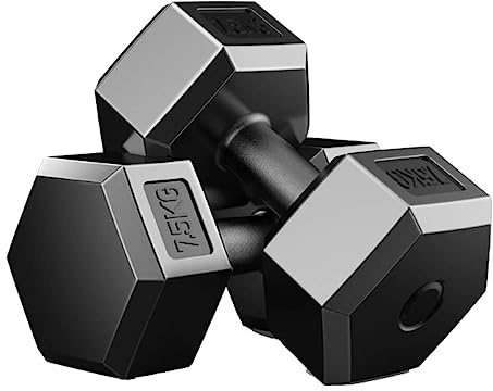 Kurzhanteln Hanteln 2 Stück Hanteln, Sechseckige Hanteln Für Übungen, Workout, Gewichtsverlust, Sportliche Hanteln Hantel Workout (Color : A-Black, Size : 20kg(10kg*2))