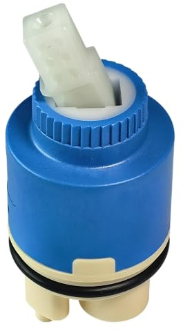 40 mm Wasserhahn, Keramikscheibe, erhöhte Kartusche, Kunststoff, Einhandmischer, Badewanne, Waschbecken, Duschhebel, Steuerventil, Keramikscheiben-Kartusche, Wasserhahnventil, Ersatzzubehör (1 Stück)