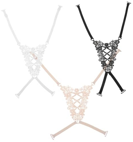 PACKOVE 9stücke Verstellbare rutschfeste - Abnehmbare - Für Trägerlose Kleider Hautfarbe Schwarz Und Weiß Für Damen Mit Optimaler Und Stilvollem Design