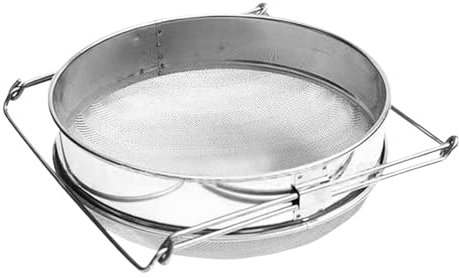 Honigsieb aus Edelstahl, Doppelsieb-Honigsieb - Maschenfiltersieb für Imkereiausrüstung,Edelstahl-Imkereiausrüstung, Netzfilter, Honigernte-Set für Imker