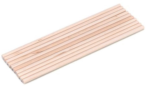 FUZVOL 10 Pcs 300mm X10mm Diameter Natural Round Wooden Dowels,Long Smooth Craft Rods,Unfinished Sticks Dowel Rods for Art Projects,Decorations&DIY Crafts