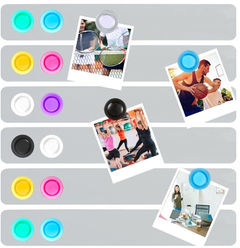 Magnettafel, Memotafel 6 Stück Edelstahl Magnetisch Tafel Selbstklebend Magnetleiste Memo Board Magnetwand mit 20 Starke Magnete für Küche Kühlschrank Büro