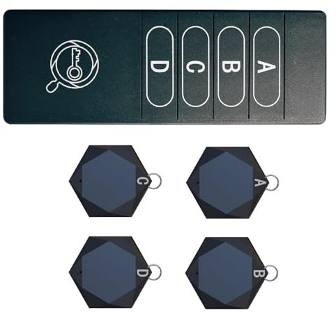 Localisateur d'objets sans fil, 1 émetteur et 4 récepteurs, porte-clé, porte-étiquette, suivi intelligent pour animaux de compagnie, porte-clés
