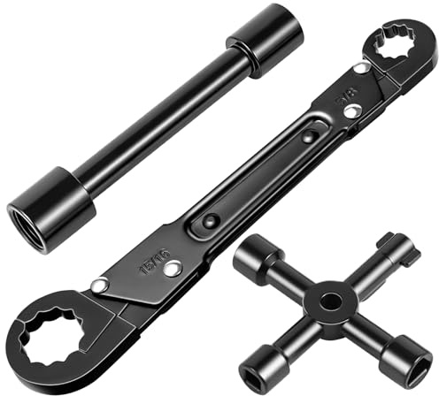 cotaour Angle Stop Wrench Kit, Plumbing Tools, Angle-on Wrench Plumber Wrench for Quick and Hassle-Free Angle Stop and Supply Nut Installations
