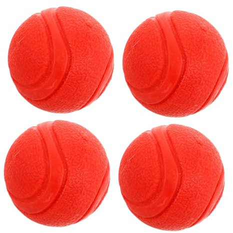 Sosoport Hundebälle Spielzeug 4er Packung 5cm TPR Material Tennisdesign für Hunde und Katzen Interaktives Kauspielzeug Bälle für Welpen Kleine Mittelgroße Haustiere