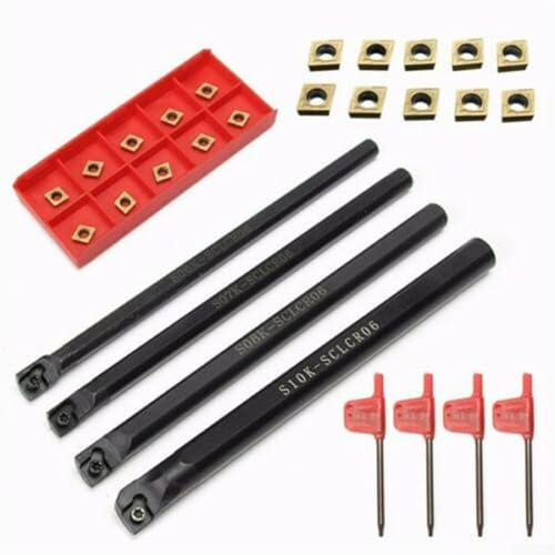 CNC Lathe Tooling Solutions Comprehensive 4 Piece Boring Bar Kit with Carbide Inserts