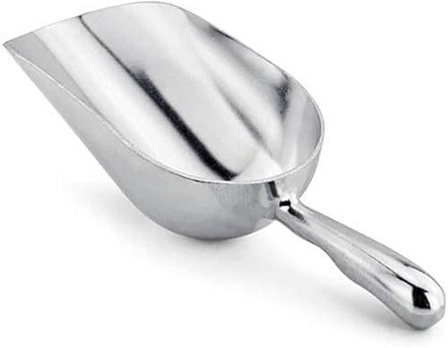 Stainless Steel Ice Scoop Multipurpose Metal Scoops for Dry Goods Sturdy Kitchen Scoops Different Sizes Flour Scoop Popcorn Scoop Measuring Pet Food Scoop for Candy Dessert Bean (1, 24oz)