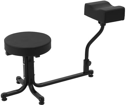DHQCQL Fußpflege Stuhl, 2 in 1 Fußpflegestuhl mit Beinstütze, Verstellbare PVC Pad Fußstütze Stand für Nail Tech Spa Beauty Salon Studio Equipment Supplies, bis 220.46lbs (Schwarz)