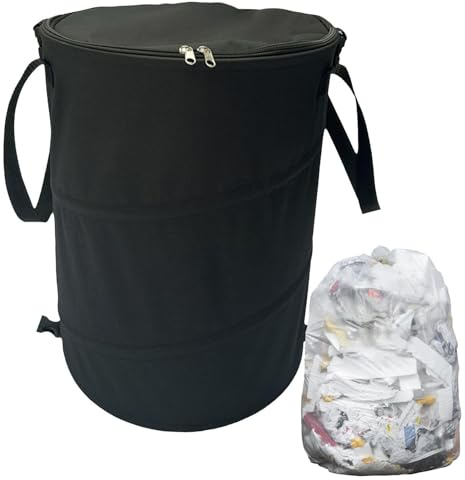 Pop Up Gartensack - 600D Oxford Gartenabfallsack Faltbar - Laubsack Gartensack Mit Deckel - Selbststehend Abfallsack Für Gras Laub Hecke Gartenabfall