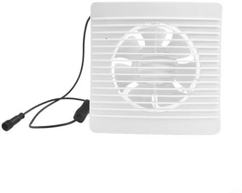 Ventilador extractor de baño de 12 V de funcionamiento silencioso, solución de ahorro de energía solar para montaje en pared o techo