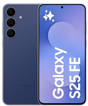 Samsung Galaxy S25 FE, AI Smartphone, Slim 7.4mm Frame, 6.7 FHD Display, 50MP Camera, Exynos 2400, 256GB Storage, 8GB Memory, 4900 mAh Battery, Navy, 3 Year Extended Warranty (UK Version)
