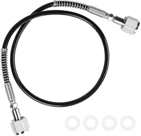 LALAGO 1 Mètre Tuyau de Transfert pour Gaz Protecteur Filetage 2 x W21,8 x 1/14, Tuyau pour Système de Distribution d'Argon, CO2, Gaz Protecteur, Hélium, Comme Coude de Transfert