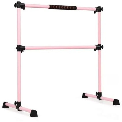 Divit Ballettstange Freistehend Höhenverstellbar Ballett Barre Fitness - Rosa