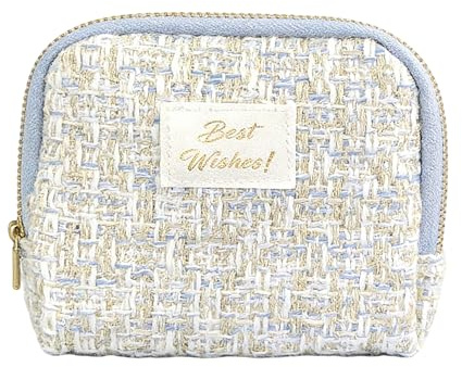 5 Pcs Velvet Jewelry Pouch with Zipper, Necklace Bracelets Ring Organizer | Travel with Multi Compartment Mini Pouch for Beach Business Trips Vacation Weekend Getaways Dorm (White)