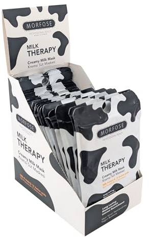 Morfose Milk Therapy Hair Milk Mask for Dry Hair Treatment, Deep Repair Conditioning & Moisturizing Hair Care Essence with Hair Oil, Complements Shampoo and Conditioner Sets (24, 25 ml)