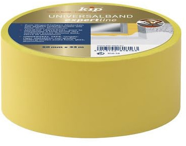 KIP 818-16 Rolle Universalband Malerband Abdeckand Schutzband gelb 50mm x 33m