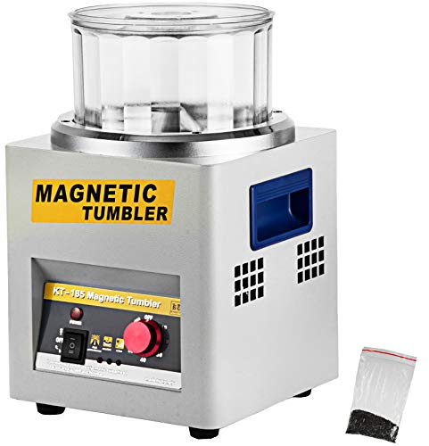 VEVOR Lucidatrice Magnetica per Gioielli, Lucidatrice Rotativa per Gioielli 180mm a Tamburo Rotante con Rotazione Bidirezionale 2000 RPM, per Metallo Leggero