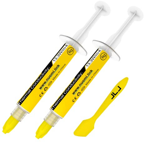 JLJ Thermal Paste with Tool Kit, 12G CPU Paste Thermal Compound Paste Heatsink for IC/Processor/CPU/GPU/PS4/All Coolers, Carbon Based High Performance, Thermal Interface Material