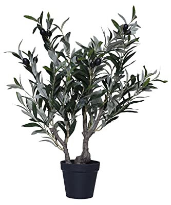 VIVANNO Kunstpflanze künstlicher Olivenbaum im Topf Kunststoff Oliveira 65 cm