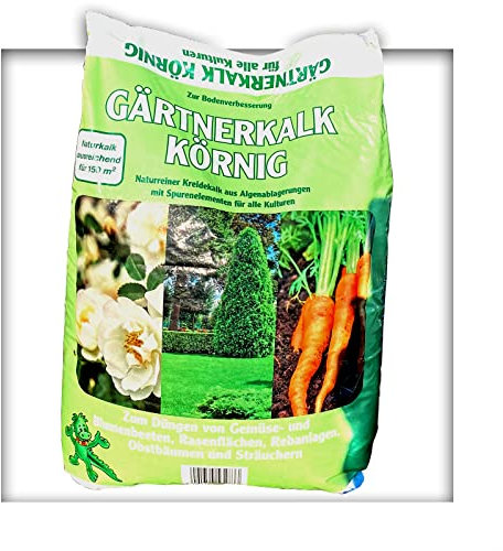 20 kg Garten- und Rasenkalk Dünger naturreiner Kalk verbessert den pH-Wert