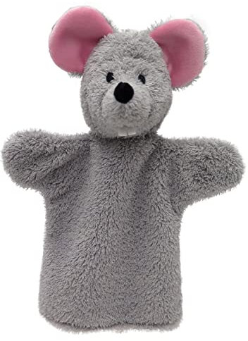 Handpuppe Tierhandpuppen Maus 26 cm, Ideal für Puppentheatre und Rollenspiele, für Kinder Baby Jungen Mädchen