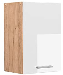 Vicco Armario Colgante R-Line, Blanco Alto Brillo, 40 cm, para combinación Libre Dentro de Sistemas de Cocina modulares