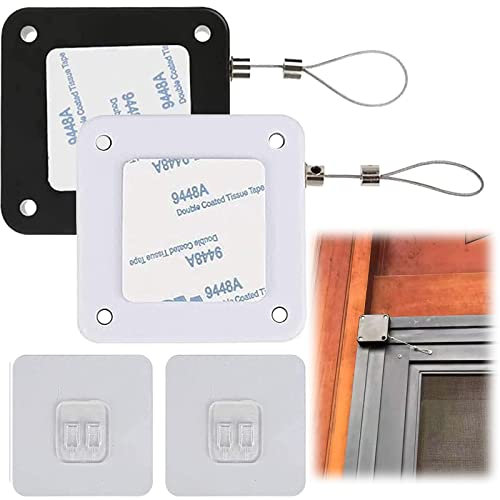 Automatischer Türschließer mit Sensoren 2 Stk Türschließer Stanzfreier Automatischer Sensor Türschließer Multifunktionaler Türschließer Ohne Bohren Für Schiebetüren Sichtfenster Mit 800g Zugschnur