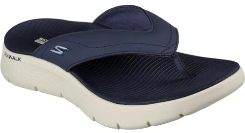 Skechers Herren Go Walk Flex Vallejo Sandalen/Zehensandalen, Navy Synthetic, 42.5 EU