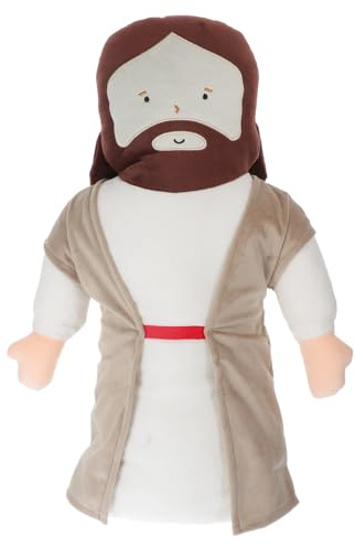 Veemoon Stück Jesus-Kissen Plüschfigurjesus-Plüschkissen Religiöses Christliches Plüsch-Couchkissen Kuscheltiere Umarmungskissen Plüsch-Dekoration Jesus-Wurfkissen Sofa Taufe Ostern
