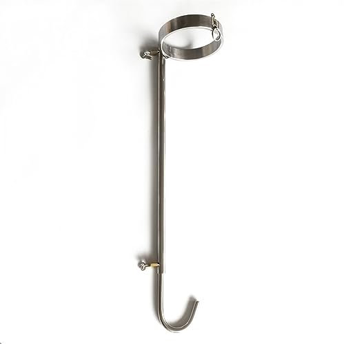 Metall Edelstahl Halsband/Neck Kragen Anal Plug Butt Haken Abschließbar Einstellbar Bondageset Fesseln Set Extrem Bdsm Bondage Sklave Restraints Sexspielzeug für Frauen Männer Paare,3.8cm, Weiblich