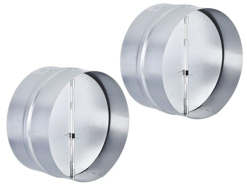 PATIKIL Clapet Anti-Retour 6 Lot de 2, Pour Tuyau de Ventilation Insert d'Écoulement d'Air Dispositif Anti-Refoulement Stoppeur Unidirectionnel Pour Ventilateurs d'Extraction Cuisine