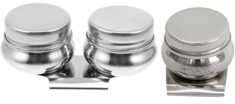 NUOBESTY 4pezzi Inossidabile Contenitori Per Pittura Tazza Doppia Per Trementina e Solventi Per Acquerelli e Pittura Compatte Per Uso Ed Esterno