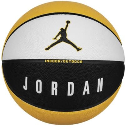 Nike Jordan Ultimate 2.0 Basketball 8P – Indoor Outdoor Basketball Ball – Performance Trainings Basketball – Deflated geliefert, White/Black/Yellow Ochre/Black, 7