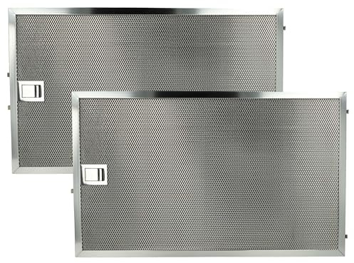 vhbw 2x Filter Metallfettfilter kompatibel mit Miele DA 6526 D EXT PURISTIC CANTO 2014-2016 Dunstabzugshaube - 43,3 x 26,4 x 0,9 cm, Edelstahl