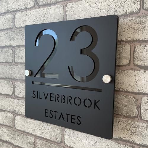 Numero civico 3D personalizzato in acrilico, nero e lucido, numeri galleggianti, segnaletica resistente alle intemperie per porte interne ed esterne, ideale per casa, hotel, casa, negozio