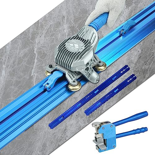 Manual Precision Tile Cutter Professional Large Format Tile Cutter Built-in Suction Cup Tile Pusher Tile Stacker ()