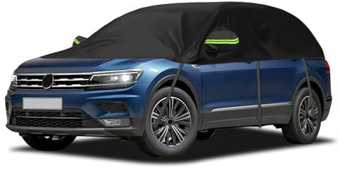Universelle Halbgarage für SUV-Modell 399*150*59cm, Autoabdeckung Wasserdicht Ersatz für VW Tiguan LWB/Hyundai Tucson LWB, für Model Y, für XC60, Autoplane Halbabdeckung für Allwetter, UV-Beständige