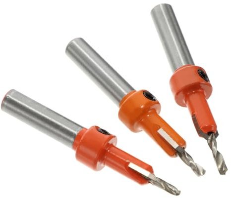 jojofuny Punte per Svasatura in Acciaio, 3 Pezzi, 2.8x8mm, 3x8mm e 3.2x8mm, per Riempire Foro Svasato e Ridurre la Resistenza