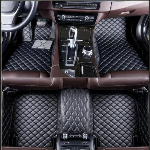 WUAISHBP Auto Fußmatten für KIA Sorento (UM) 5seats 3.Gen 2015 2016 2017 2018 2019 2020, Nach Maß Allwetterschutz Leder Fussmatten Vorne und Hinten Automatten Set,Black