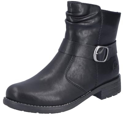 Rieker Bottines courtes pour femme 79462 - Noir - Taille 40 EU, Noir, 40 EU