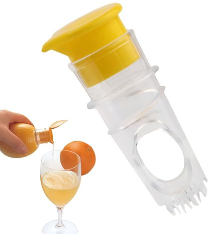Ssdkpe Lemon Juicer Hand, Manual Lemon Juicer Squeezer, Screw Top Orange Container, Citrus Juicers And Lemons Pourer For Home Kitchen, Compact Juice Extractor Citrus Press With Lid & Built-in Filter
