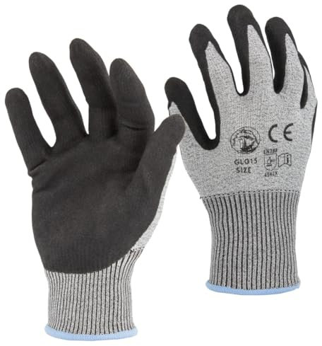 STI Guanti Anti Taglio antiscivolo palmo spalmato in nitrile touchscreen 9 L 1 Paio